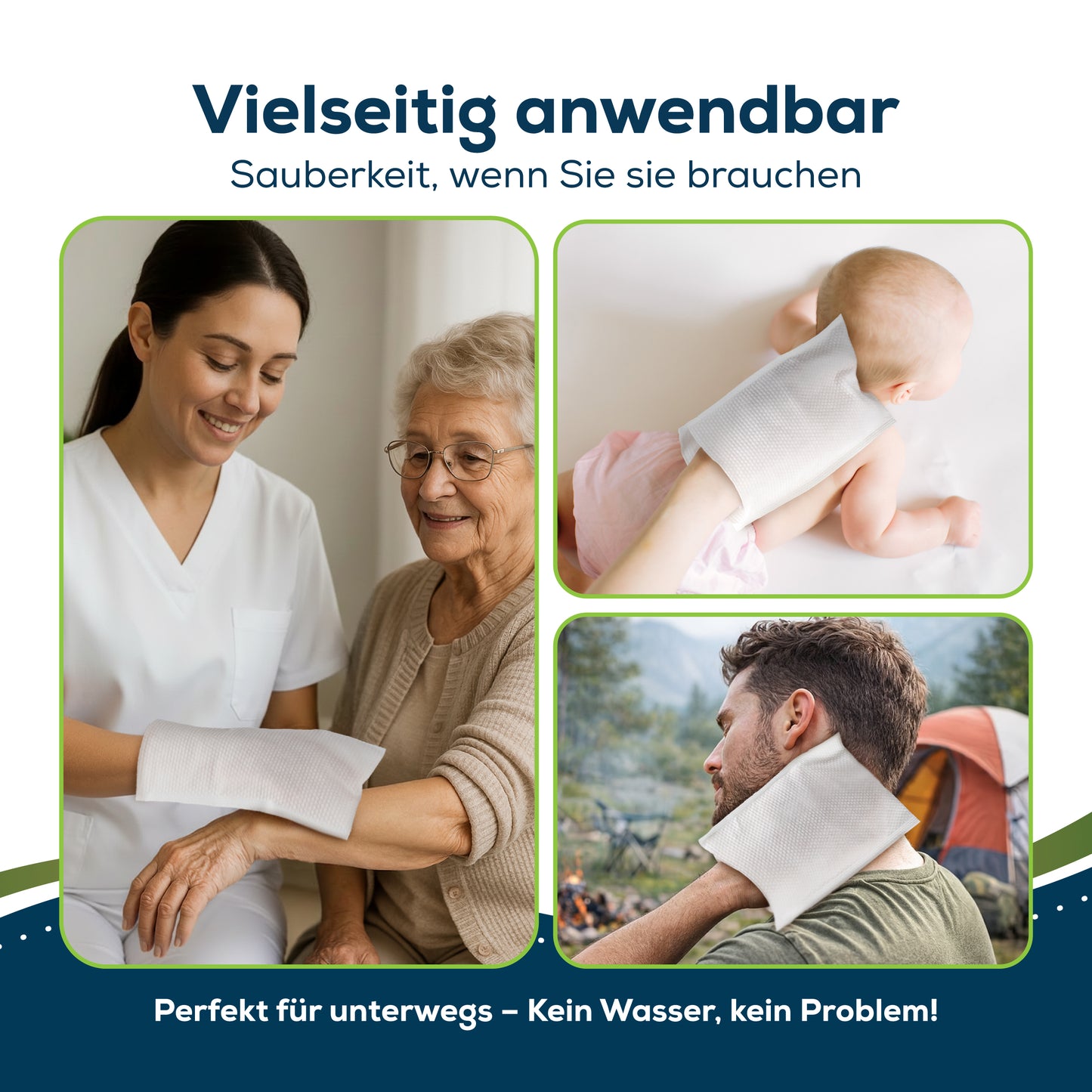 Sensalou Moist Disposable Wash Mitt Adults (8 pieces)