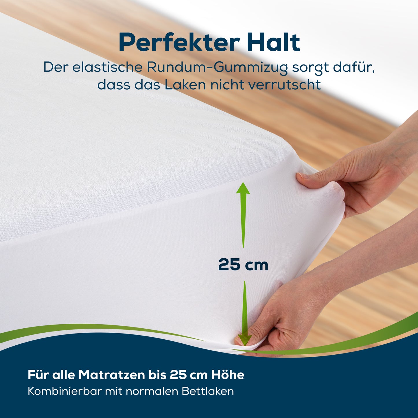 Sensalou Spannbettlaken wasserdicht - weiß