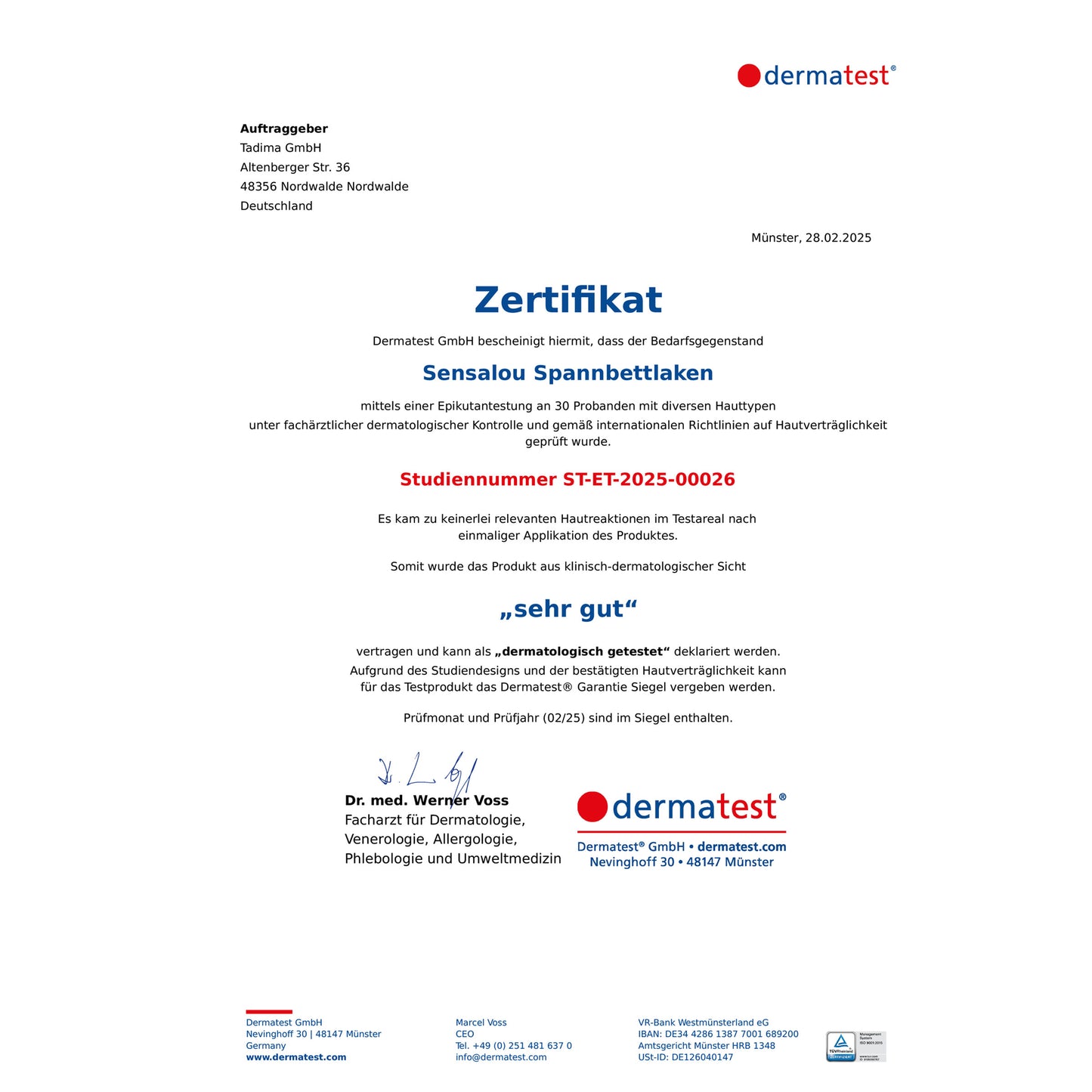 Sensalou Spannbettlaken wasserdicht - weiß