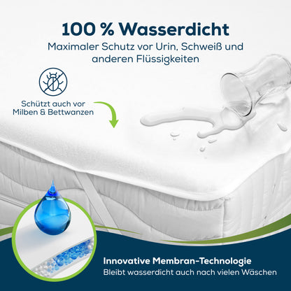 Sensalou Matratzenschoner Wasserdicht - Nässeschutz Matratzenauflage
