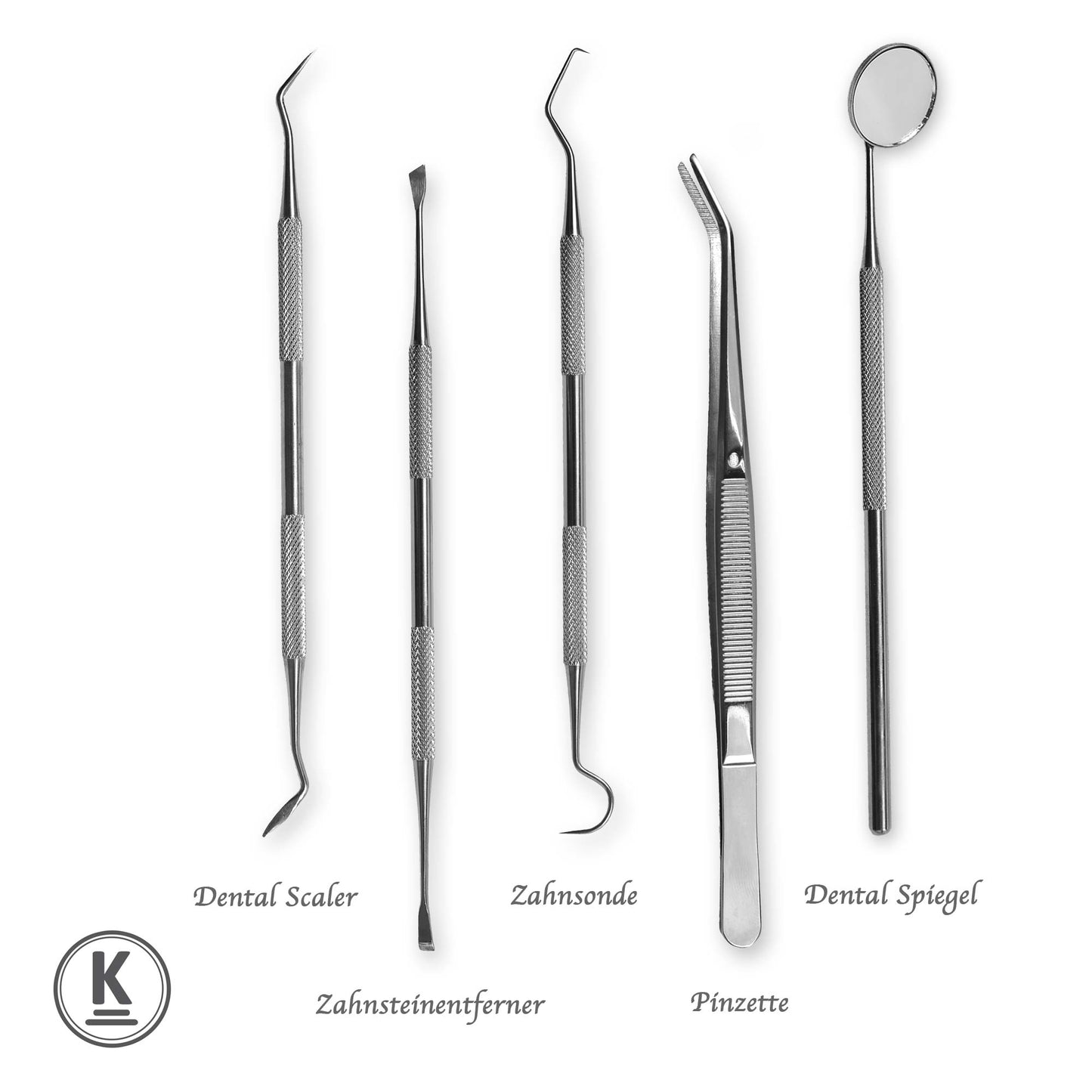 Ensemble d'instruments de soins dentaires K-Pro - 5 pièces