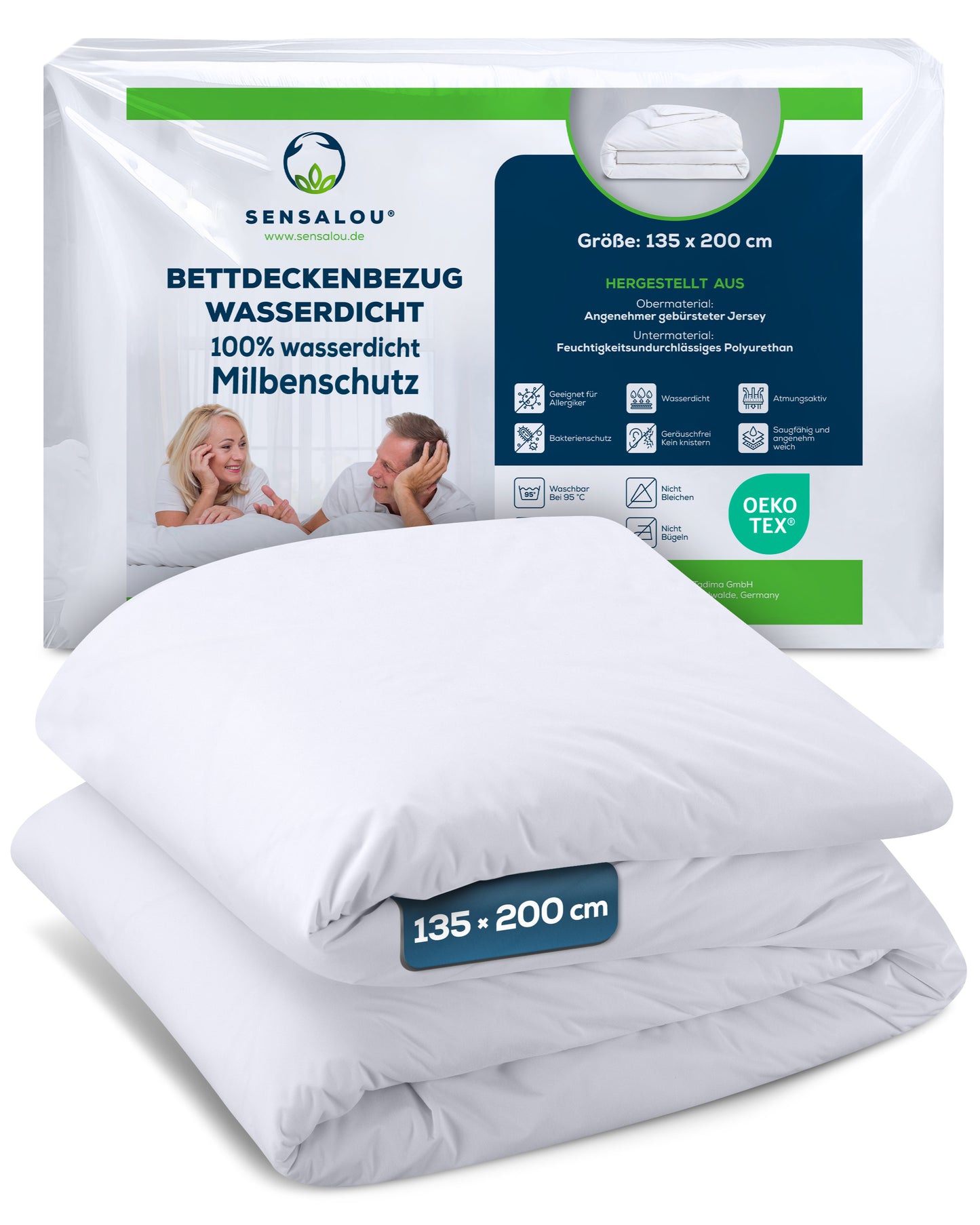 Sensalou Inkontinenz Bettdecken Oberbett Bezug wasserdicht