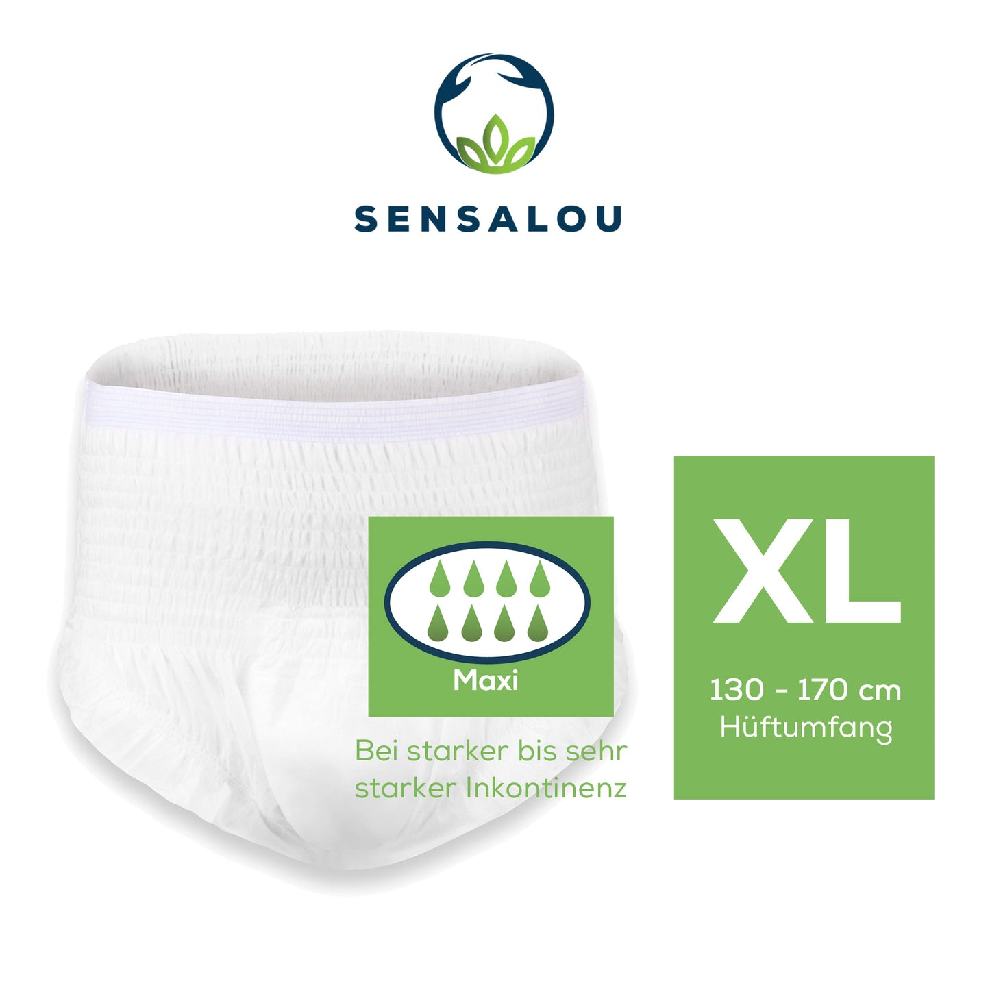 Test des pantalons à couches Sensalou en taille du paquet. M, L, XL